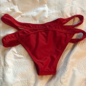Red bikini bottoms